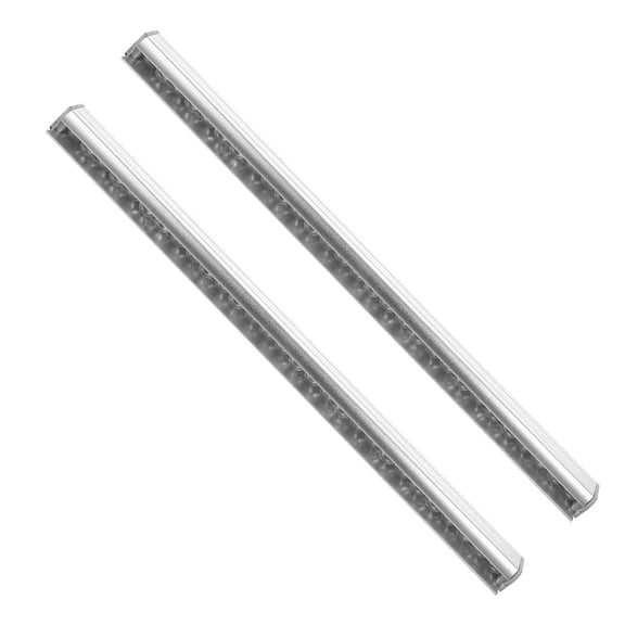 NICERIO 2Pcs Wall Mounted Aluminum Kitchen Order Holder Rail Plated Silver Restaurant Ticket Holder Organizer