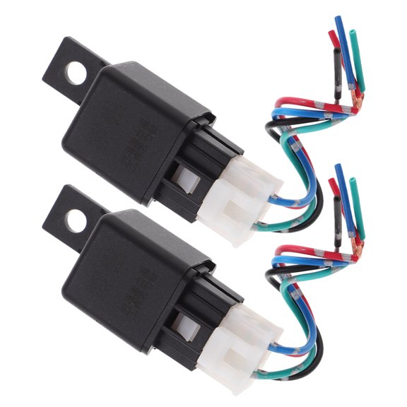 NICERIO 2Pcs Waterproof Heavy Duty 4 Pin Car Relay Plug for Automotive Air Conditioning System