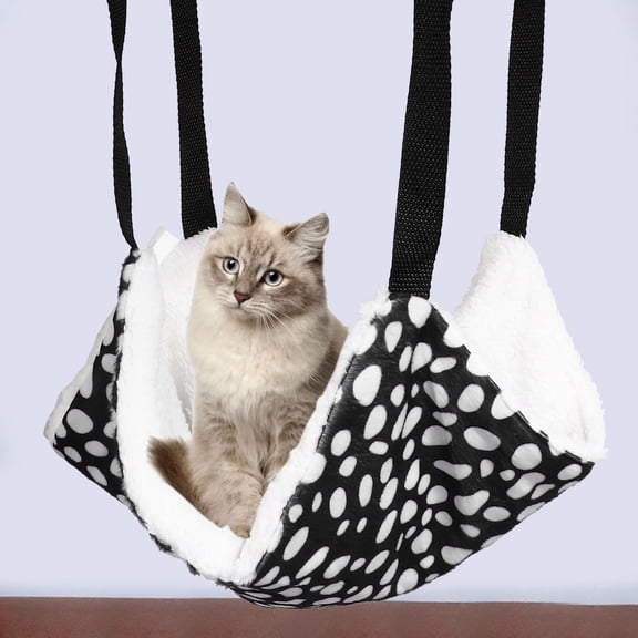 NICERIO 2Pcs White Breathable Cat Hammock Pet Sleeping Bed with Hooks for Small Pets