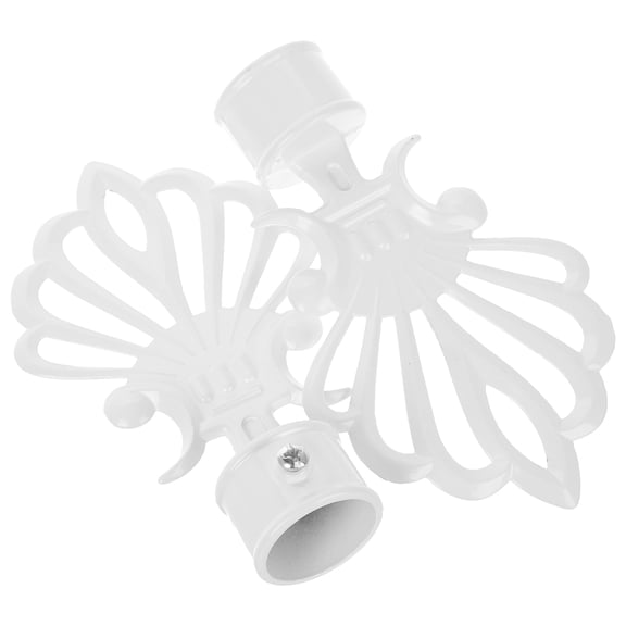 NICERIO 2Pcs White Curtain Rod Plug with Fashionable Design and Easy Installation for Curtain Rods