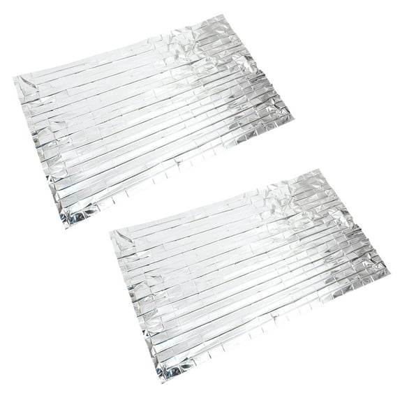 NICERIO 2-Pack Emergency Survival Blankets Heat Reflective Thermal Gear for Outdoor Safety