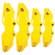 NICERIO 2Sets Durable Yellow Brake Caliper Covers for Cars Front Rear Full Protection Easy Fit