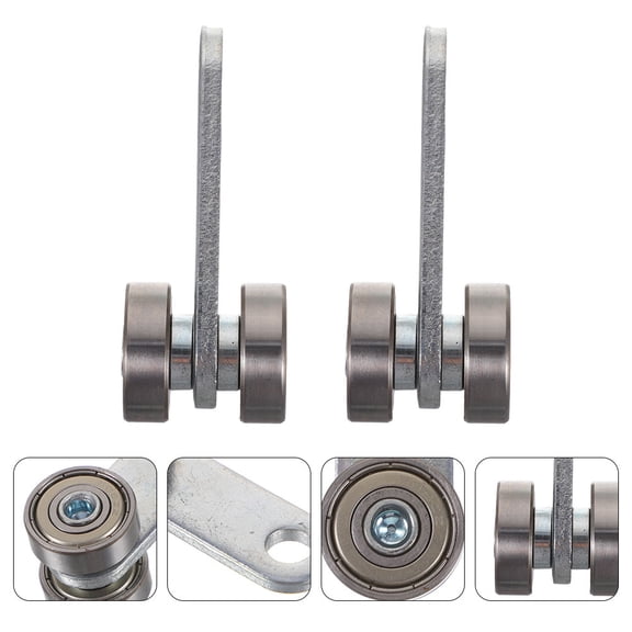 NICERIO 2Pcs Steel Sliding Door Roller Trolley Assembly with Double Wheel for Smooth Operation