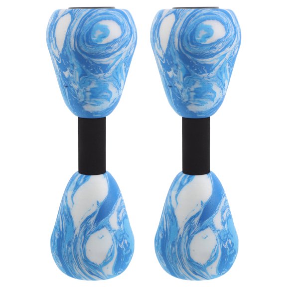 NICERIO 2pcs Small Weights Dumbbells Sky-blue EVA Foam For Resistance Training In Pool Exercise