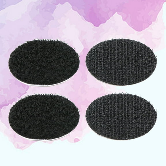 NICERIO 30Pcs Round Carpet Grippers Non-slip Black Anti-curling for Area Rug
