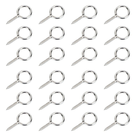 NICERIO 36Pcs Hook Rings for Light Fixture Silver for Indoor Use