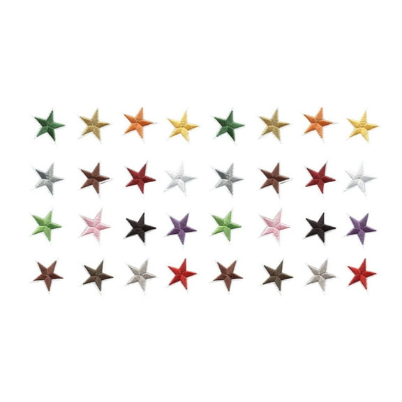NICERIO 38Pcs Star Cloth Patch Stickers for Clothes Decor Hats Bags Durable and Safe Material