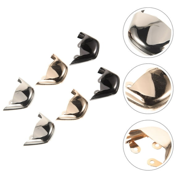 NICERIO 3 Pairs Metal Toe Guards for Shoes Protection for Women Fashion Enhancement Assorted Color