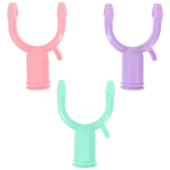 NICERIO 3Pcs Plastic Clothes Pole Fork Replacement Heads for Home Use Balcony Clothes Drying Pole Accessories