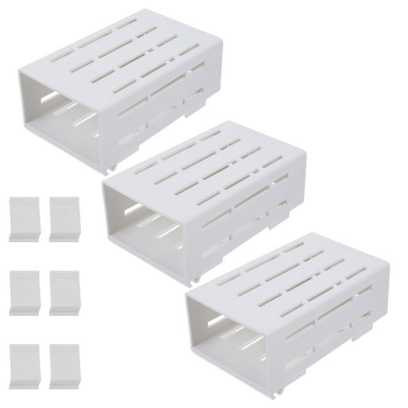 NICERIO Aquarium Plant Holder, White Plastic, for Healthy Aquatic Plants, 3Pcs