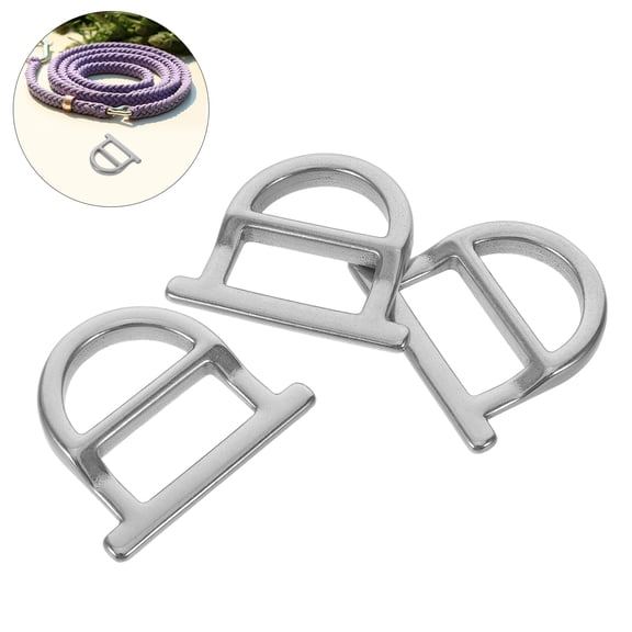 NICERIO Dog Leash Clips, Plated Silver, Stainless Steel, Quick Adjustment, 3Pcs