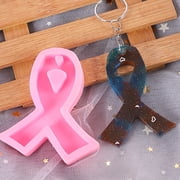 NICERIO 3Pcs Ribbon Shaped Silicone Mold for Resin Pendant Keyring Charm Making DIY
