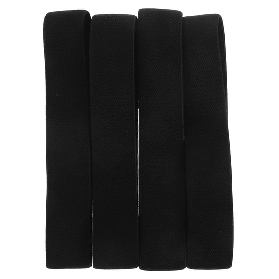 NICERIO 4Pcs Adjustable Elastic Black Bento Lunch Box Strap Bands for Food Container Fastening