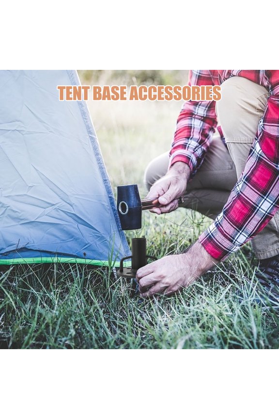 4Pcs Black Round Tube Base Flange Mount with Weatherproof Design for Tent Pole Support