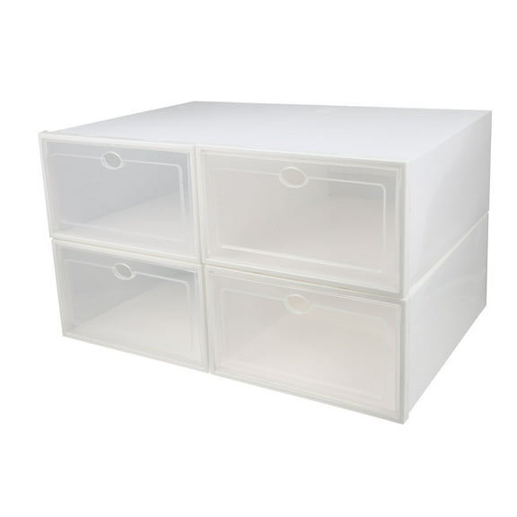 NICERIO 4Pcs Shoes Holder Organizer Thickened Material Transparent Lid Storage