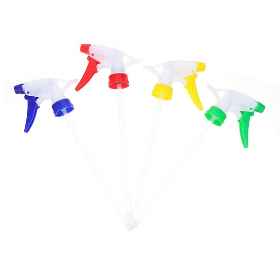 NICERIO 4Pcs Trigger Sprayer Tool Plastic Replacement Head for Bottle Spraying Essential Oils and Plants