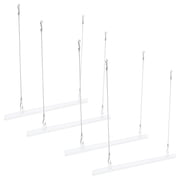 NICERIO 4 Sets Clear Poster Hanging Frames for Indoor and Outdoor Advertising Displays, Durable Transparent Sign Holders