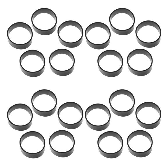 NICERIO 500pcs Reusable Silicone Cable Ties For Tangle Prevention Data Lines Black Elasticity Ring Travel
