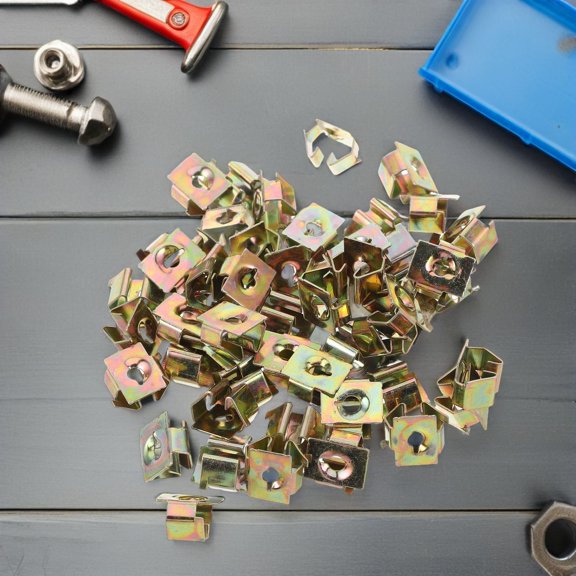 NICERIO 50Pcs Durable Auto Trim Uclip Fasteners for Car Door Trim and License Plate Installation