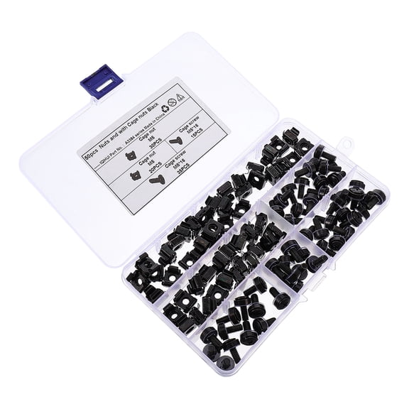 NICERIO 50Pcs Home Use Cage Nuts Carbon Steel Float Insert Nuts for Server Cabinet Mount