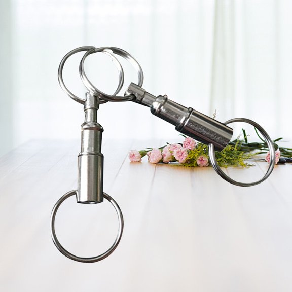 NICERIO 5Pack Women Keychain Metal Key Ring Carabiner Quick Release Hanging Ornament Outdoor Use