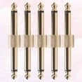 thumbnail image 1 of NICERIO 5Pcs Guitar Pedal Connector 6.35mm Golden Coupler for Space Saving Pedal Board Setup, 1 of 7