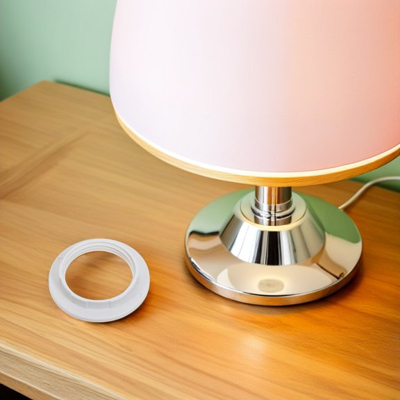 NICERIO 5Pcs Heavy Duty Lamp Shade Rings Beige for Home Light Fixture with Enhanced Stability Design