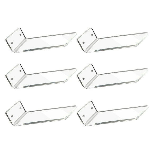 NICERIO 6Pcs Acrylic Floating Shoe Display Holders Clear Wall Shoe Rack for Sneaker Organization