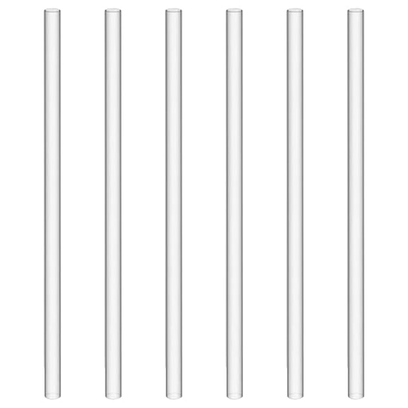 NICERIO 6Pcs Clear Straws Reusable Transparent For Easter Parties For Drinkers