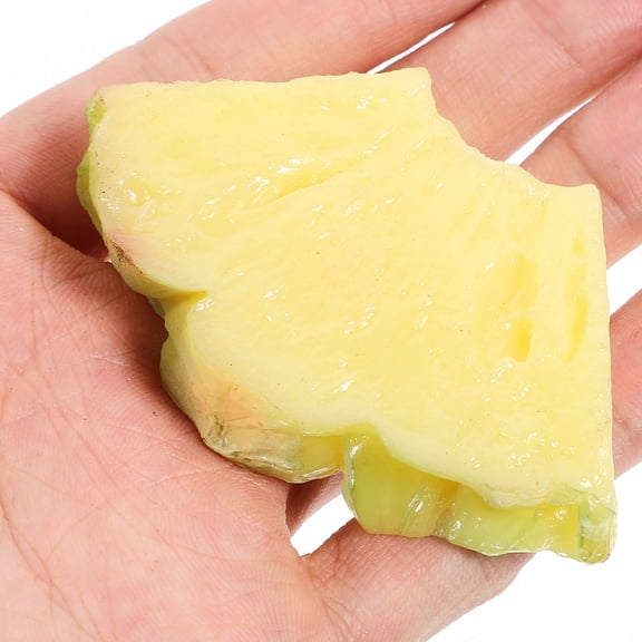 NICERIO 6Pcs Realistic Artificial Pineapple Fruit Slices Green Plastic Fake Fruits for Decoration