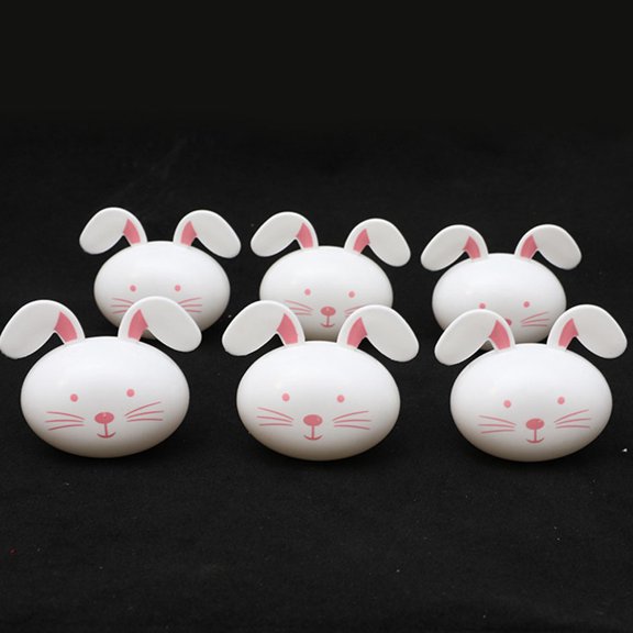 NICERIO Prize Eggs Easter Openable Egg Raffle Balls White Plastic 6Pcs
