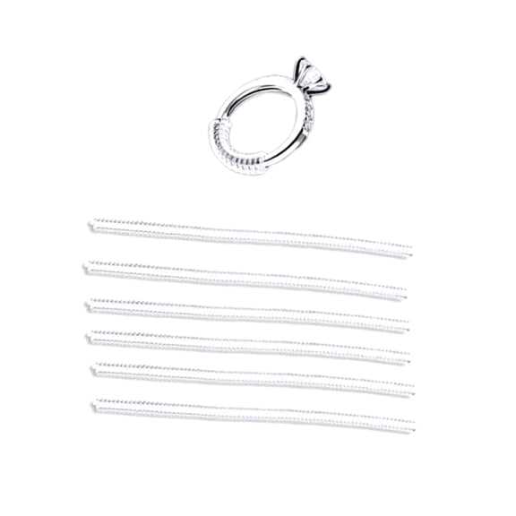 NICERIO 6 Pcs Adjustable Ring Sizer Clear Prevent Ring from Sliding Off Thin