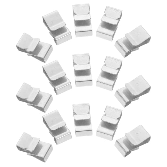 NICERIO 75Pcs Heavy Duty Metal Wire Clamp Clips Plated Silver Wire Retainer for Automotive Cord Setup