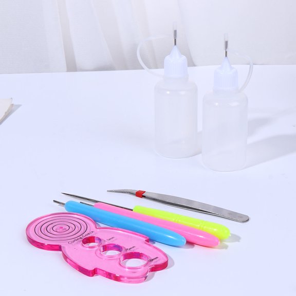 NICERIO 7Pcs Paper Rolling Tools Kit Durable Material Assorted Color for Home School Art Crafts