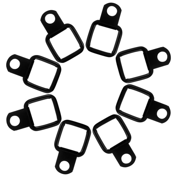 NICERIO 8Pcs Truck Bed Tie Down Anchors Black Metal Cargo Hooks for Versatile Car Accessories