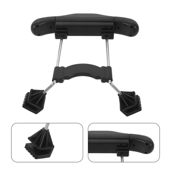 NICERIO Adjustable Vehicle Clothes Rack for Cars Compatible with Headrests and Backseats Black