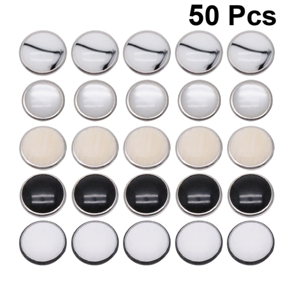 NICERIO Alasum 50Pcs Sew on Snap Buttons Assorted Colors Metal Fasteners for Jackets Shirts Jeans