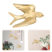 NICERIO Nordic Style Ceramic Bird Shape Wall Decor Hanging Statue for Living Room, 1 Piece Decorative Art