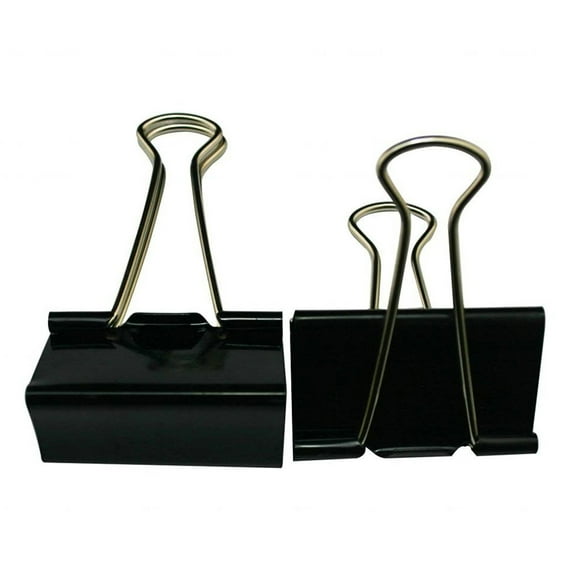 NICERIO Black Metal Binder Clips 25mm for Daily Use Adjustable Handles Ideal for Organizing Documents