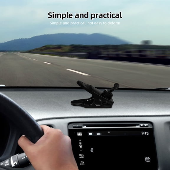 NICERIO Black Plastic Car Fan Holder Clip with Easy Installation and Rotatable Design for Vehicle