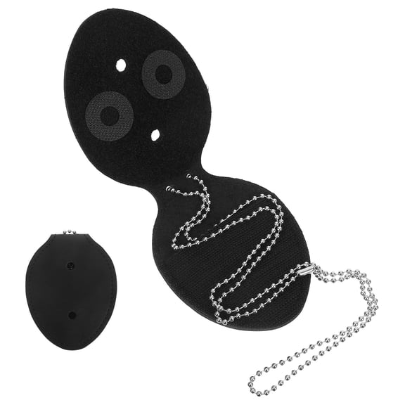 NICERIO Security Badge Holder with Metal Clip and Black Chain for Convenient and Easy Access at Work or Events