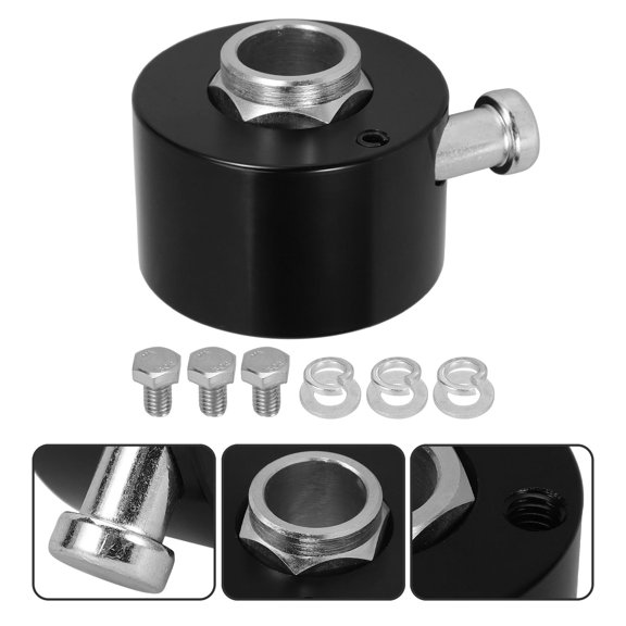 NICERIO Car Steering Wheel Quick Release Hub Black Aluminum Alloy with 360 Degree Function