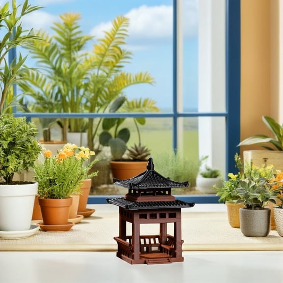 NICERIO Chinese Pavilion Pavilion Model Multi Plastic 1Set Garden Decor