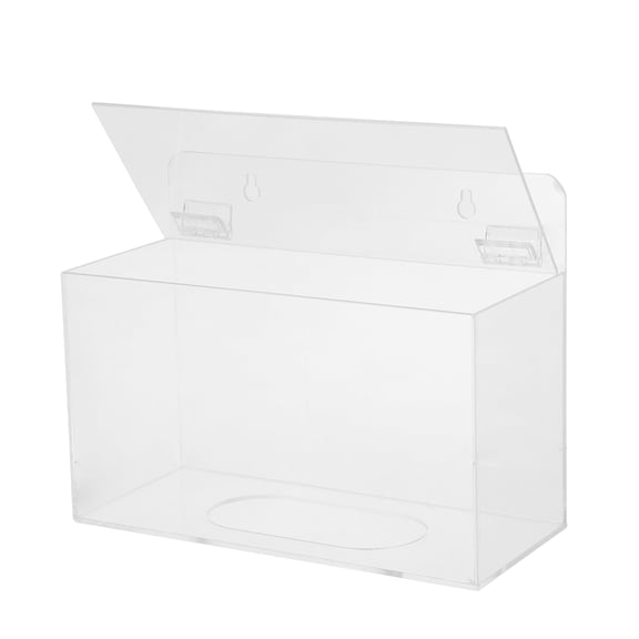 NICERIO Clear Acrylic Wall Mount Storage Box for Face Masks Hairnets Shoe Covers and Safety Gear