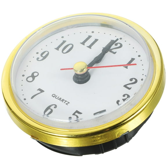 NICERIO Vintage Round Clock Head Insert with Quartz Movement for DIY Home Decor Plastic Durable