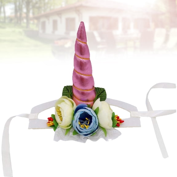 NICERIO Comfortable Pink Unicorn Hat for Pets Perfect for Cat and Puppy Photo Shoots