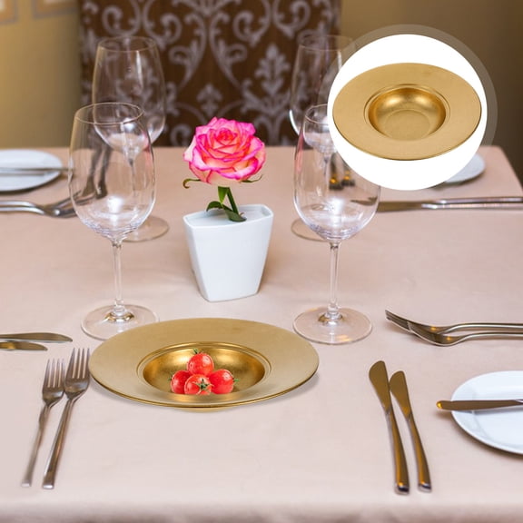 NICERIO Deep Golden Stainless Steel Pasta Bowl Ideal for Serving Spaghetti and Soups