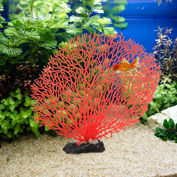 NICERIO Delicate Red Artificial Landscape Coral for Home Aquarium Fish Tank Decoration
