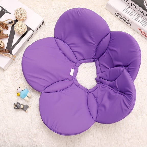 NICERIO Dog Collar Violet Lightweight Flower Elizabethan Collar Protects from Injury Irritation