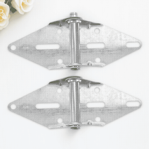NICERIO 2Pcs Premium Iron Garage Door Hinges with Mounting Bolts Compatible with Most Residential Garage Doors
